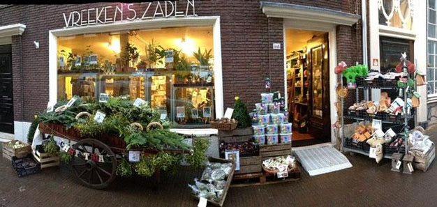 Voorkant van de winkel Vreeken's Zaden