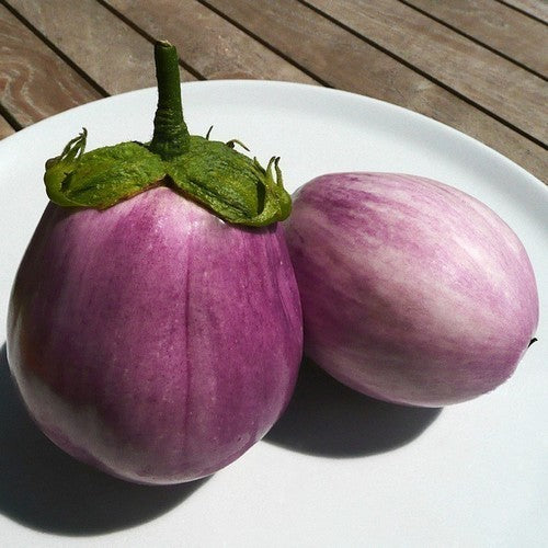 Aubergine 'Rotonda Bianca Sfumata di Rosa' / 'Violet Pearl'