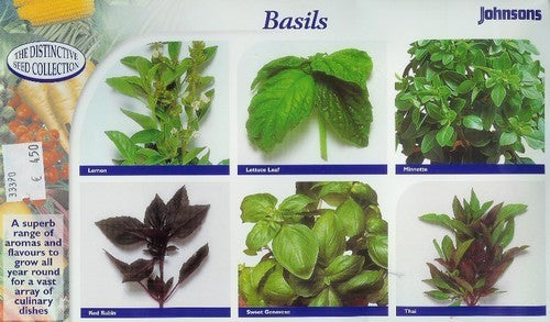 Basilicum 'Collectie van 6 Soorten'''