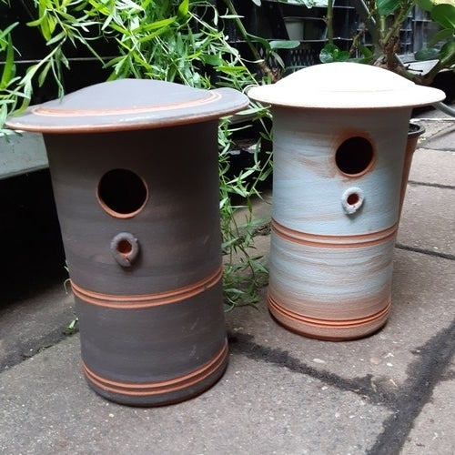 Vogelpot Mezenpot met deksel (kleur)