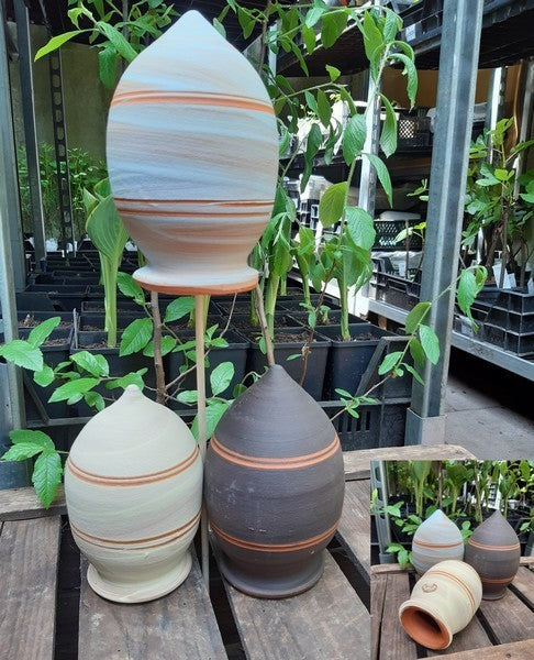 Oorwormpot gekleurd, voor op stok