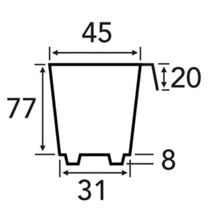 Diepe Zaai- en Stekplaten 77 Pots (77 Mm diep)