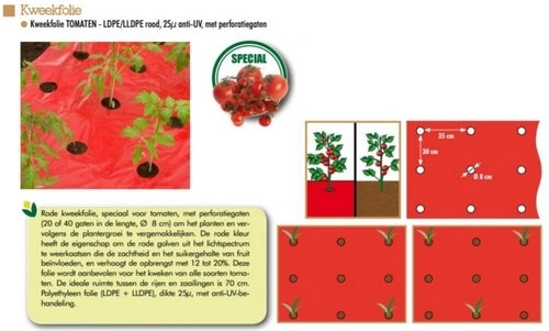 Grondafdekking MulchfOlie Rood Tomaten