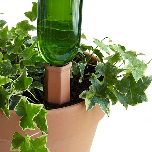Watering System Set of 4 Hydro Wine Bottle (Terra Cotta Drips)