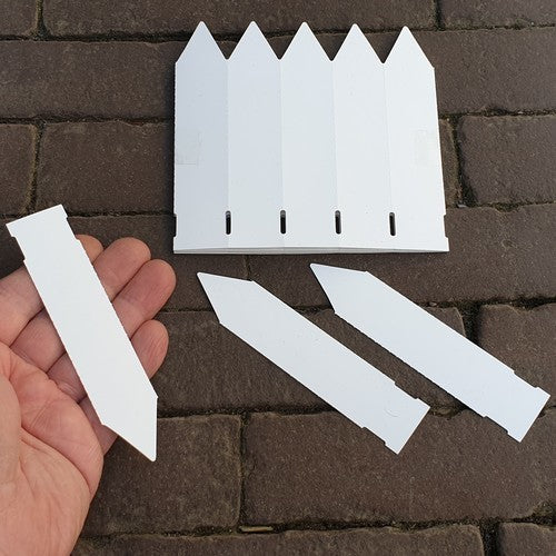 Steeketiketten Wit PVC 12X2, 5 cm