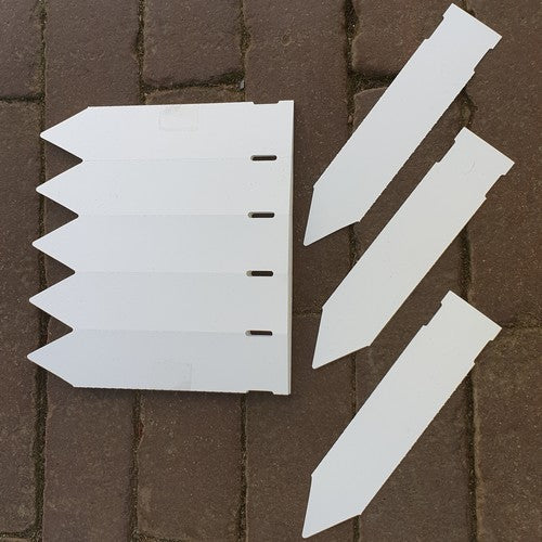 Steeketiketten Wit PVC 12X2, 5 cm