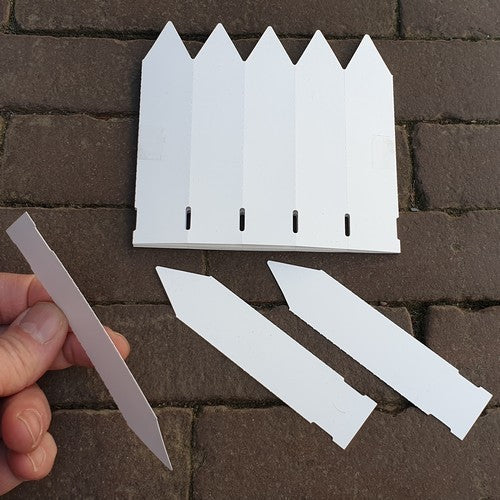 Steeketiketten Wit PVC 12X2, 5 cm