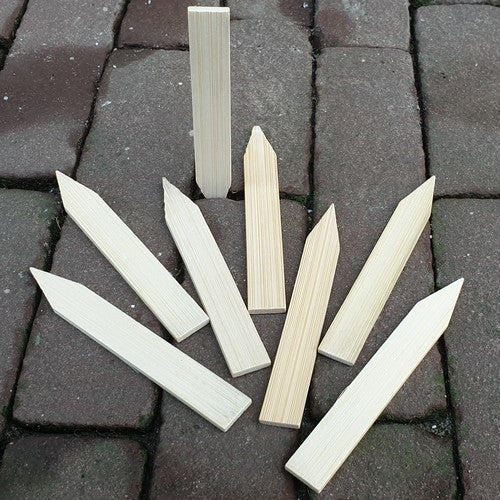 Steeketiketten Blank Hout 7, 5x2 cm
