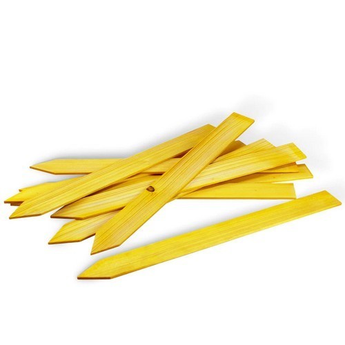 Plant Labels Yellow Wood 16x2 cm
