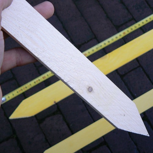 Steeketiketten Geel Hout 30x2, 8 cm