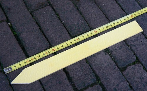 Steeketiketten Geel Hout 30x2, 8 cm