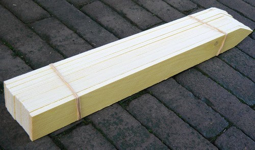 Steeketiketten Geel Hout 40x2, 8 cm