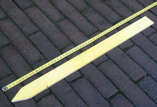 Steeketiketten Geel Hout 50x3, 7 cm