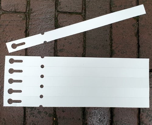 Sleufetiketten Wit 25X2CM