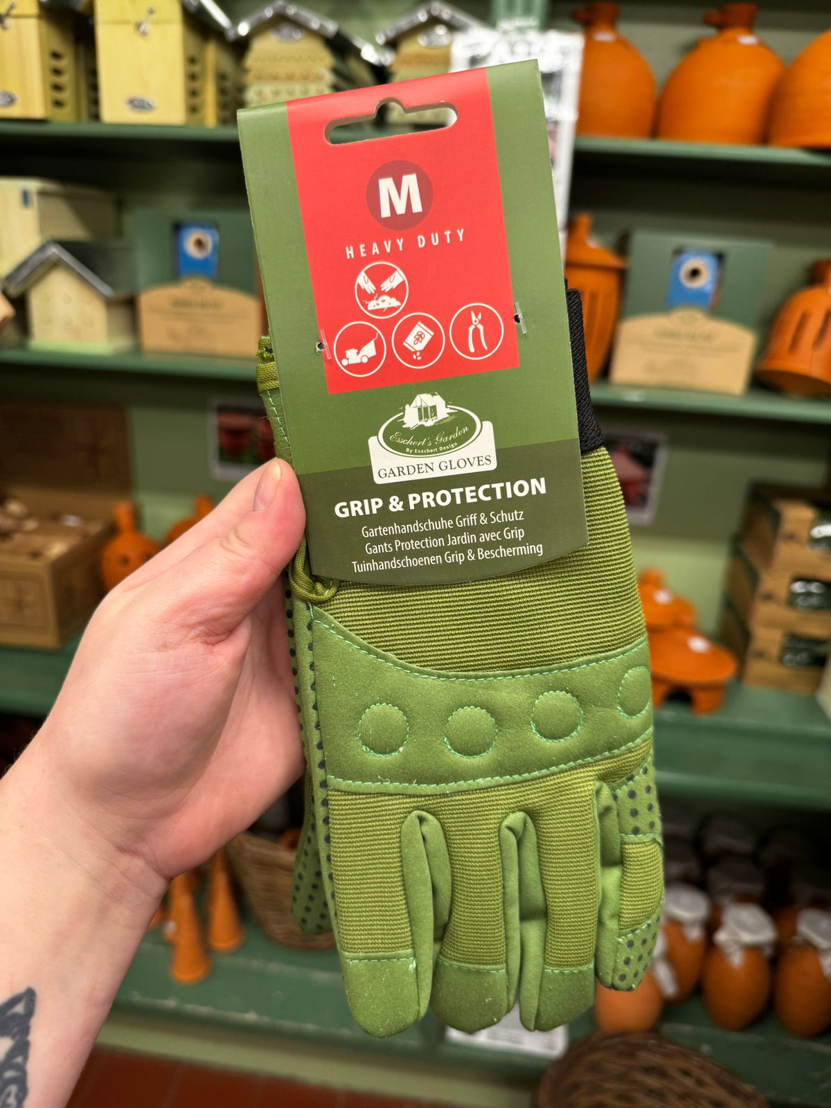 Tuinhandschoenen Grip & bescherming maat M